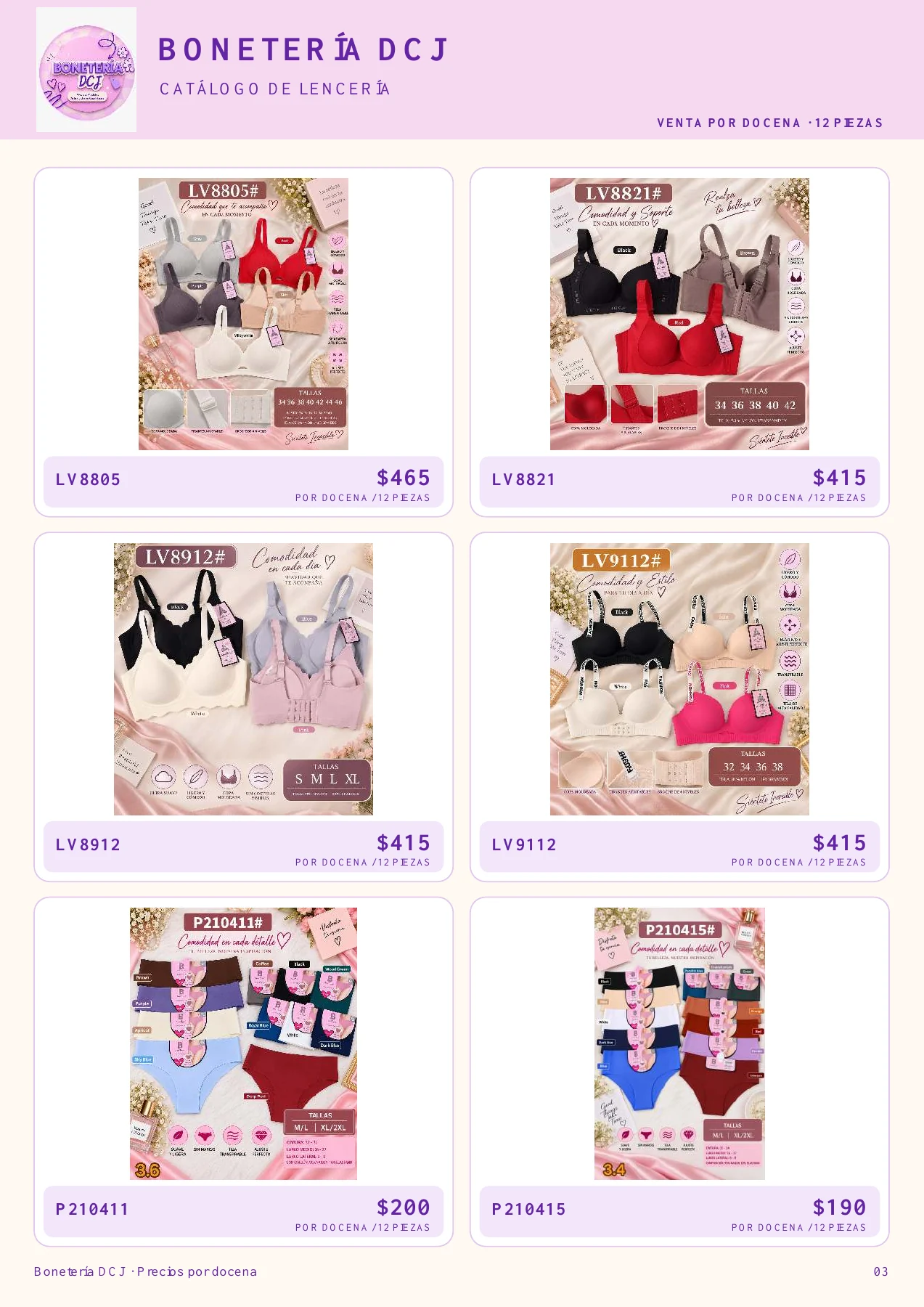 Lencería por docena · 61 modelos, página 4