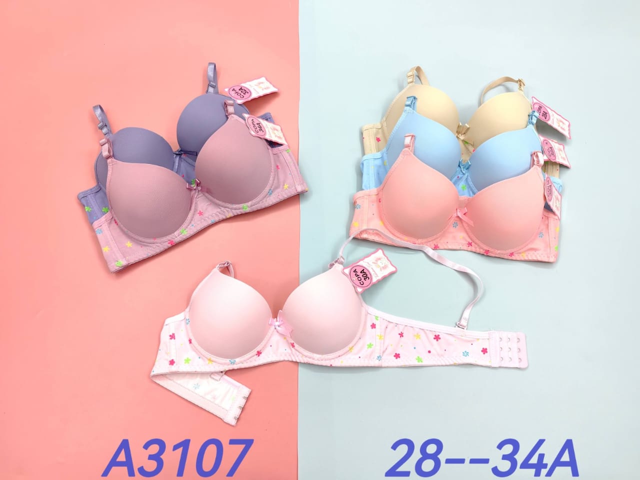 Brasier de copas lisas con base de flores pequeñas, copa A, código A3107