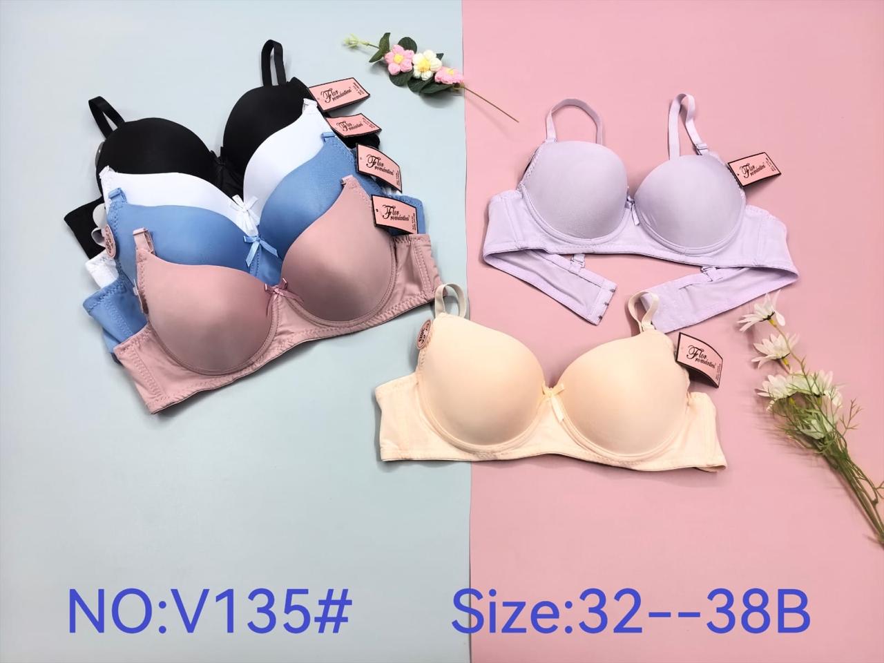 Brasier básico de copas lisas con moño, copa B, código V135#
