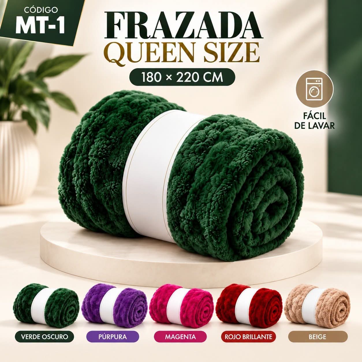 Frazada Queen Size MT-1, código MT-1